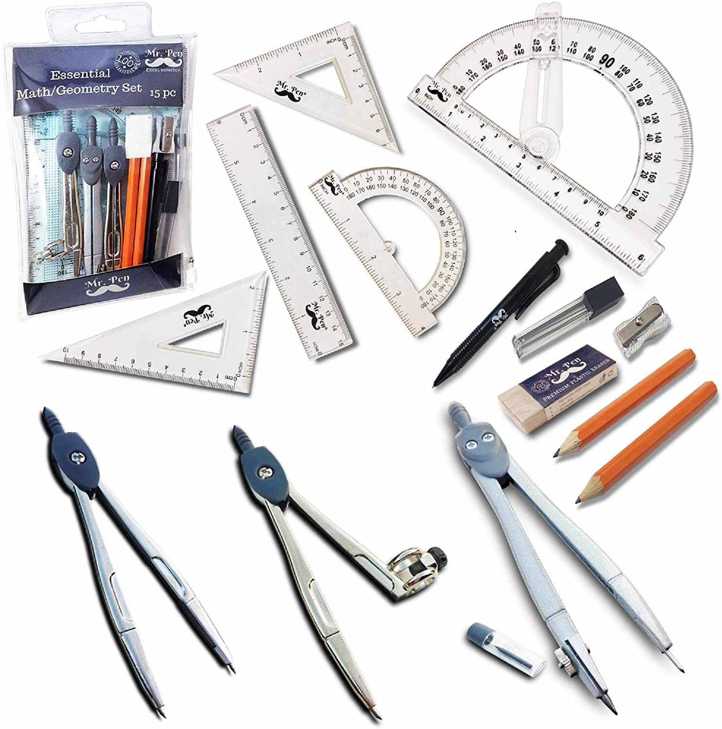 Mr. Pen 15-Piece Geometry Set