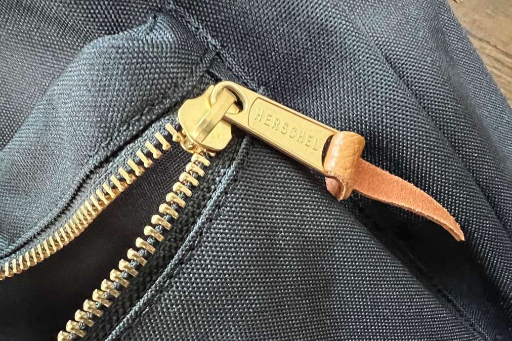 The zipper of the Herschel Supply Settlement Backpack