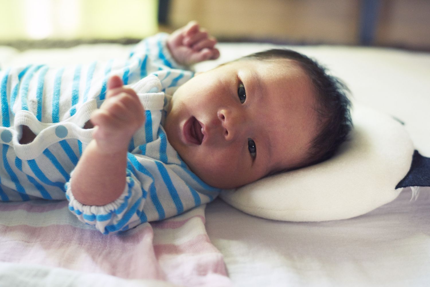 baby on pillow