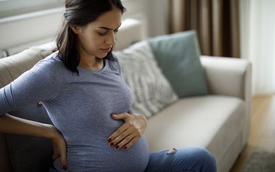 Pregnant woman feeling nauseas