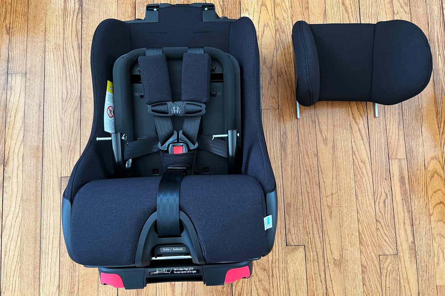 The Clek Foonf car seat out of its packaging