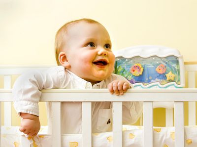 Baby in crib