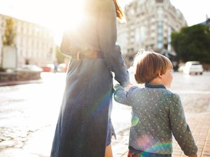 Family on walk