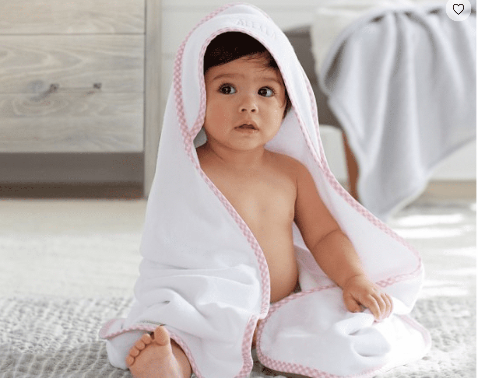 Gingham-baby-hooded-towel