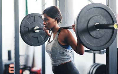 Woman lifting weights