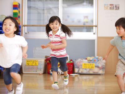 Kids playing at gym daycare