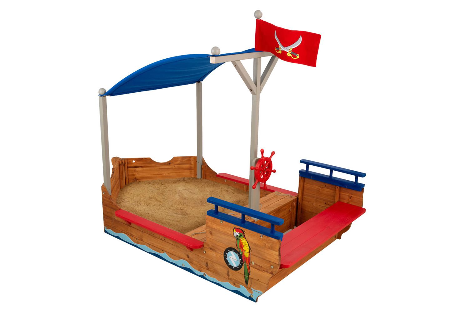 Wayfair KidKraft Wooden Pirate Sandbox with Canopy