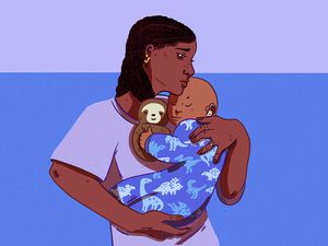 一个人抱着婴儿，看起来很沮丧(当你觉得自己是个糟糕的父母该怎么办)