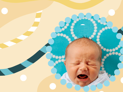 Photo illustration of baby crying