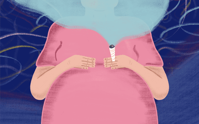 有人怀孕时吸烟的插图