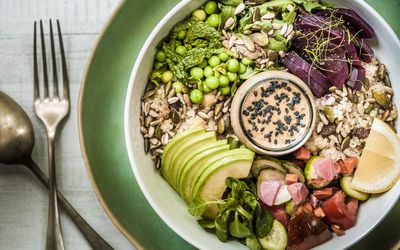 Grain Bowl with Peanut Sauce