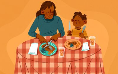 An illustration with examples of how to teach kids manners