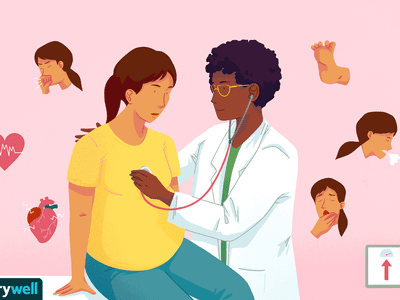 Illustration of pregnant woman at the doctor