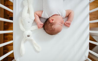 Baby sleeping in crib