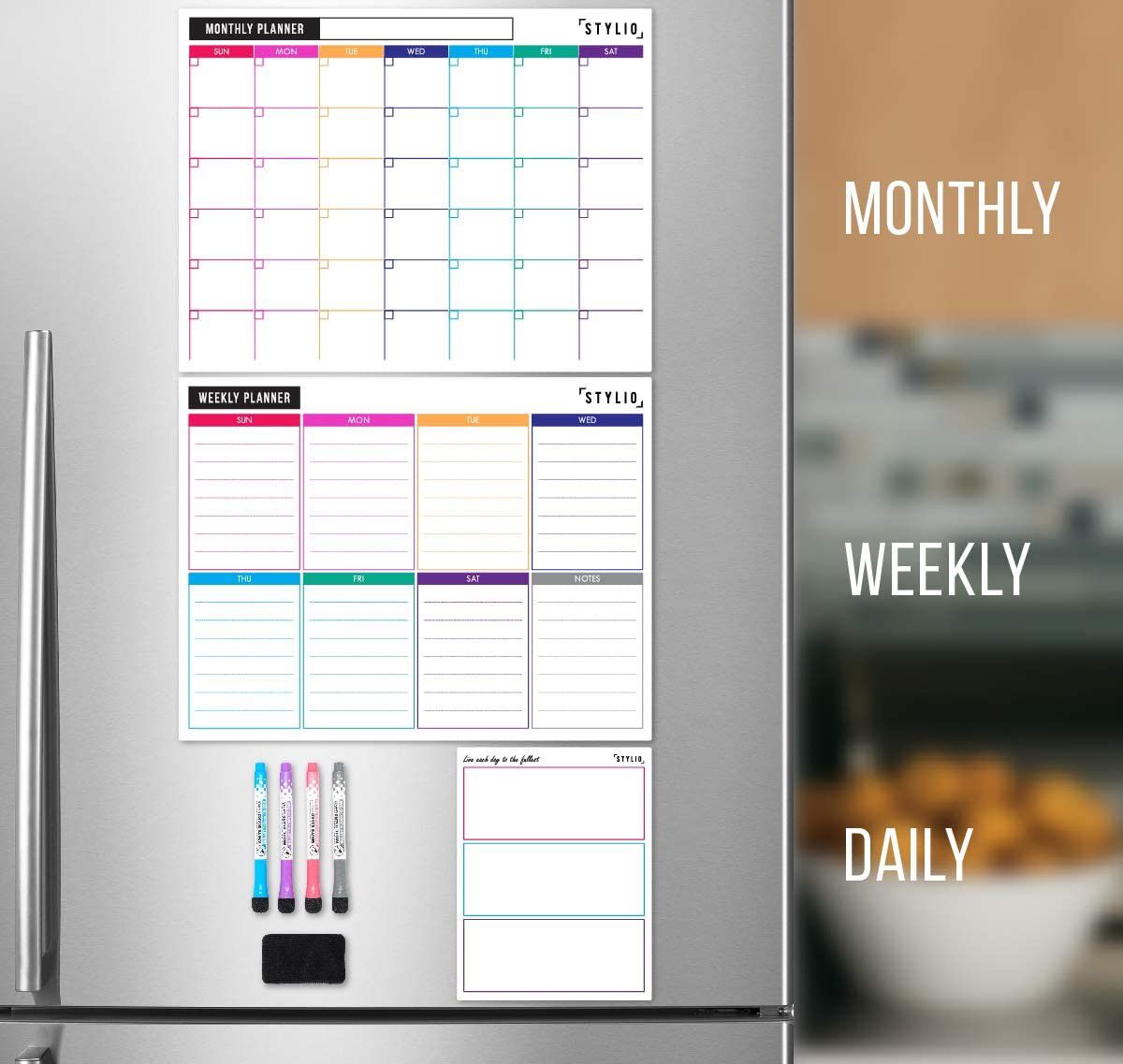 Stylio Dry Erase Calendar Whiteboard