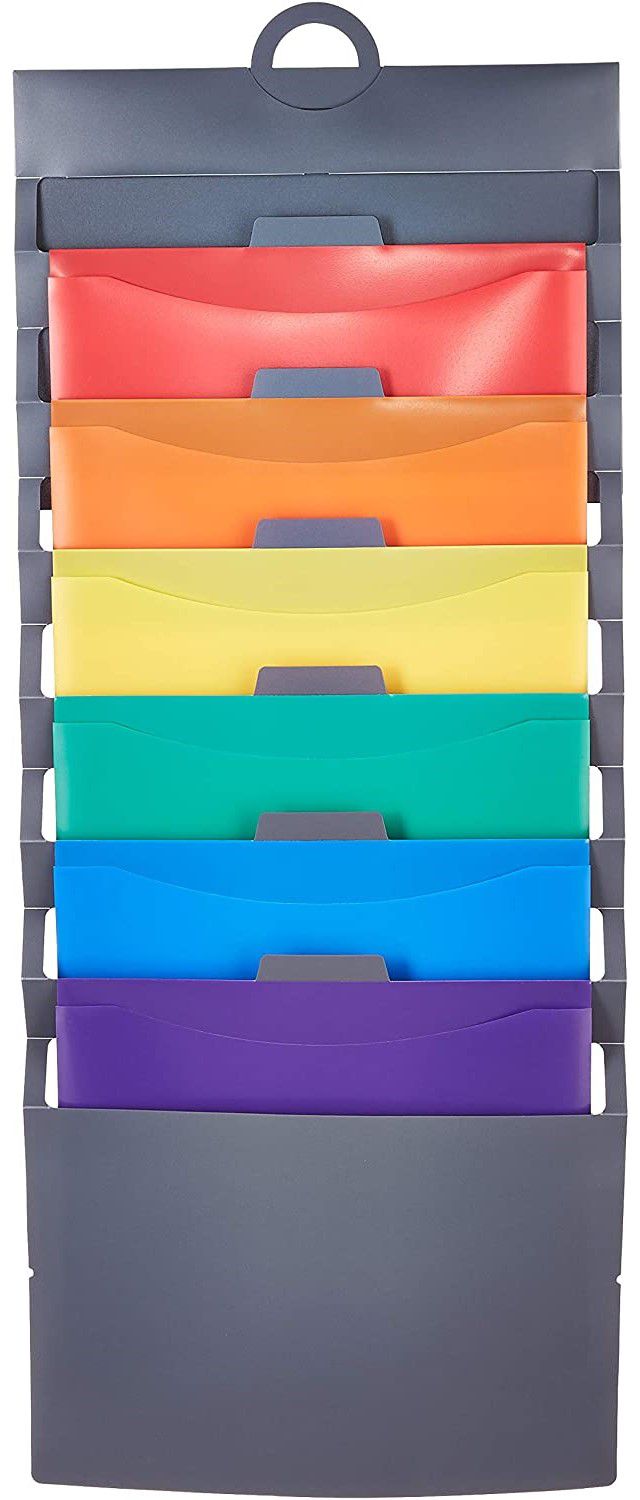 Amazon Basics Hanging 6-Pocket File Folders