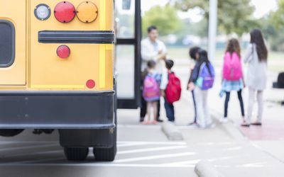 kids and school bus