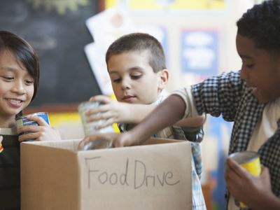 volunteer ideas for kids - food drive