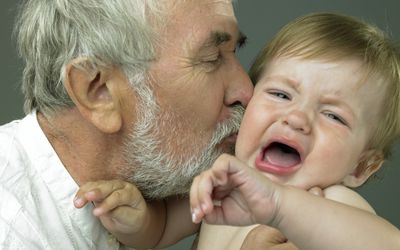当外孙拒绝祖父母并哭泣时，陌生人的焦虑可能是罪魁祸首。