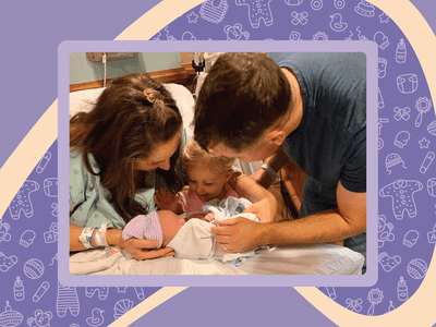 Alex Vance and her family in the delivery room