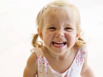 toddler girl smiling