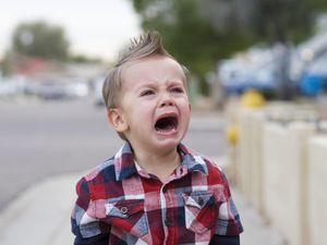 Boy screaming