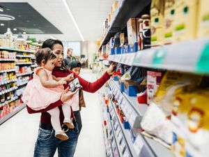 Grocery shopping with kids