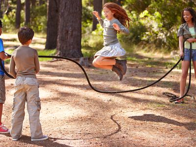 Children jumping rope