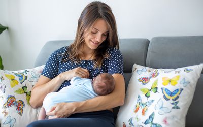 woman breastfeeding