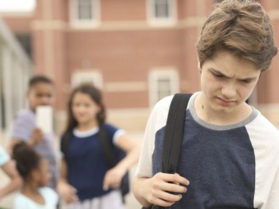 Middle school boy being bullied at school