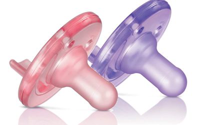 飞利浦AVENT安抚奶嘴，0-3个月，2装，粉色/紫色