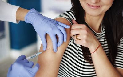 Person getting vaccinated