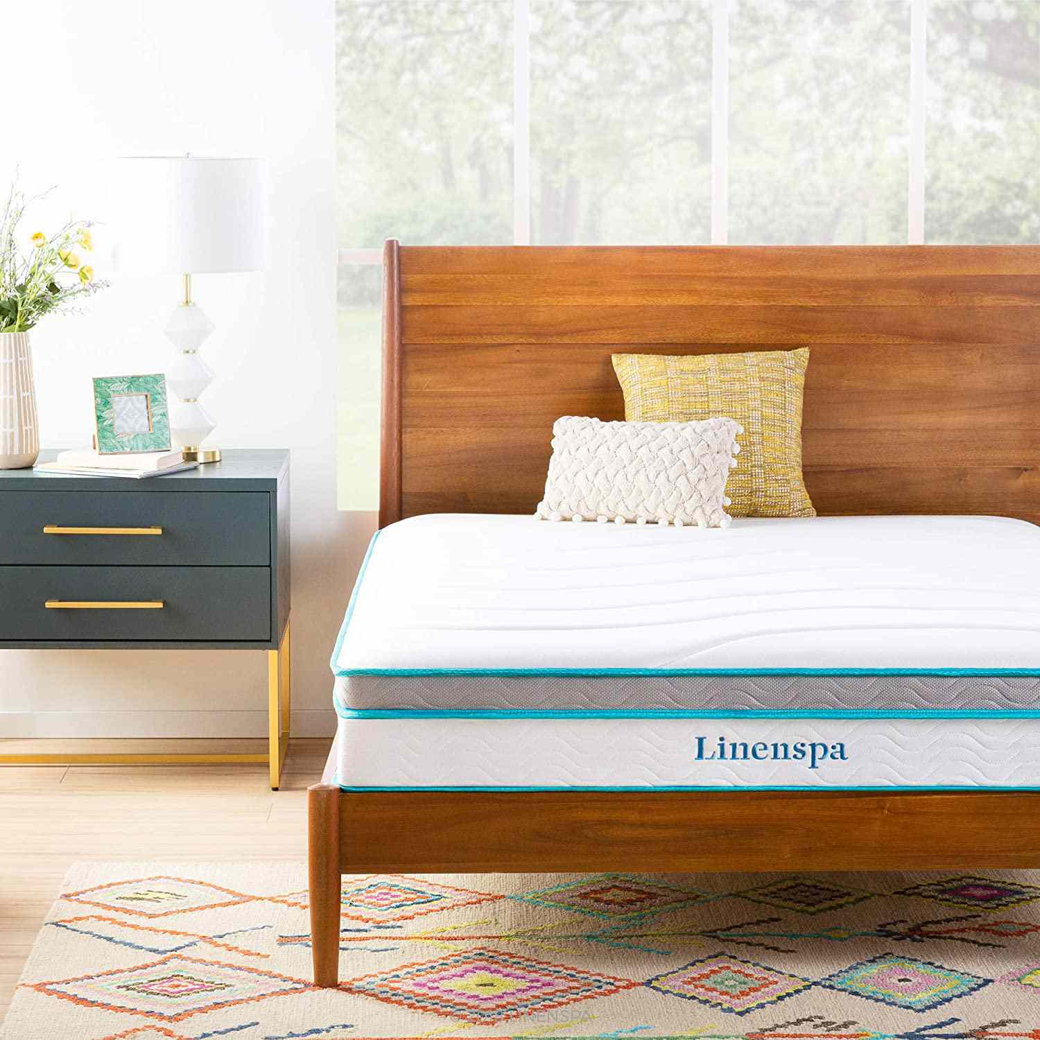 Linenspa 8英寸记忆泡沫和内弹簧混合床垫