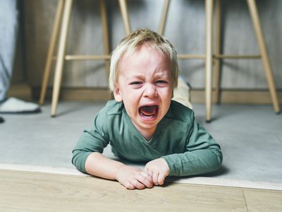 Little boy having a temper tantrum