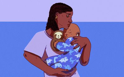 一个人抱着一个婴儿，看起来很沮丧(当你觉得自己不是个称职的父母时该怎么办)