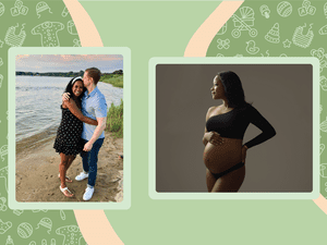 Jessica Florio month 8 of pregnancy