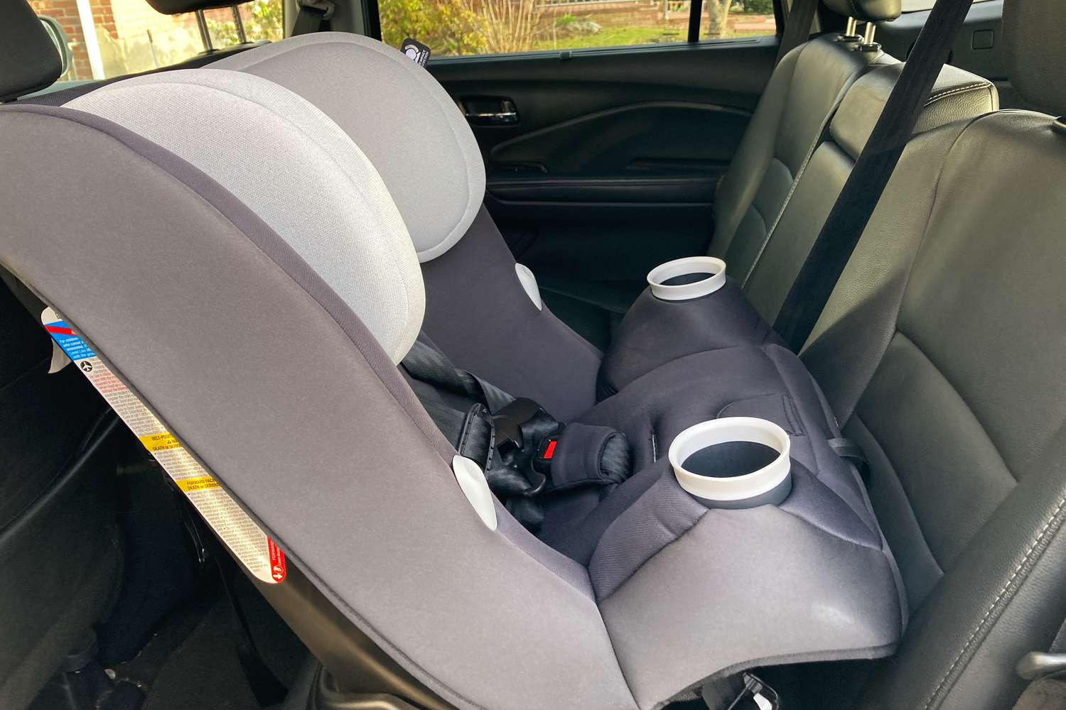The Maxi-Cosi Pria All-in-One Convertible Car Seat set up in the car