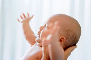 婴儿表现出摩洛或惊吓反射的婴儿