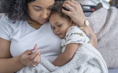 Mother and sick child