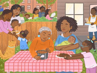 The Importance of Community in Black Parenting - Illustration by Madelyn Goodnight