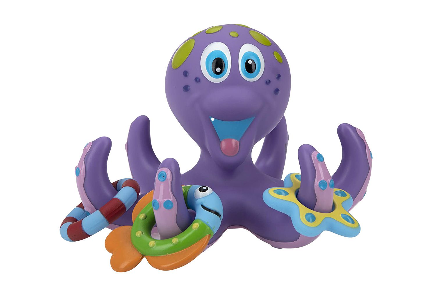 Amazon Nuby Floating Purple Octopus Interactive Bath Toy