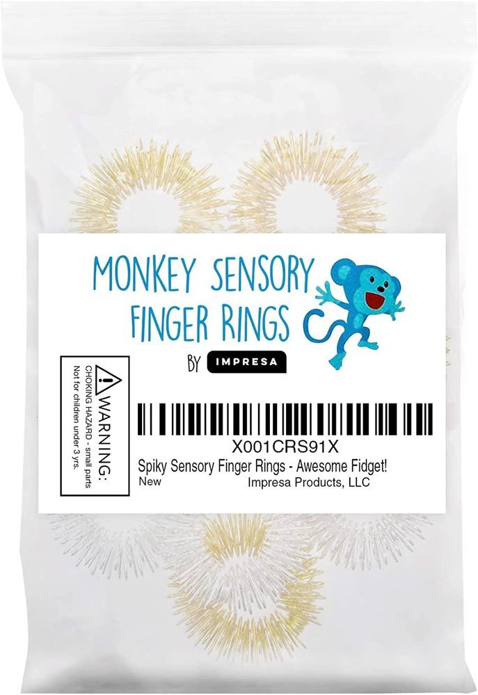 箴言Spiky Sensory Finger Rings, pack of 10