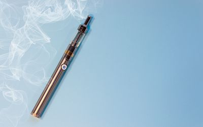 vape on a blue background