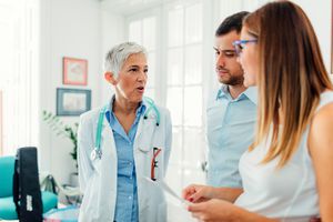 couple with doctor