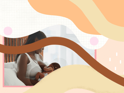 Photo illustration of woman breastfeeding