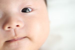 Close up of baby's eye