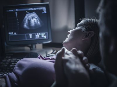 A pregnant woman having sonohysterography