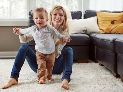 Toddler learning to walk