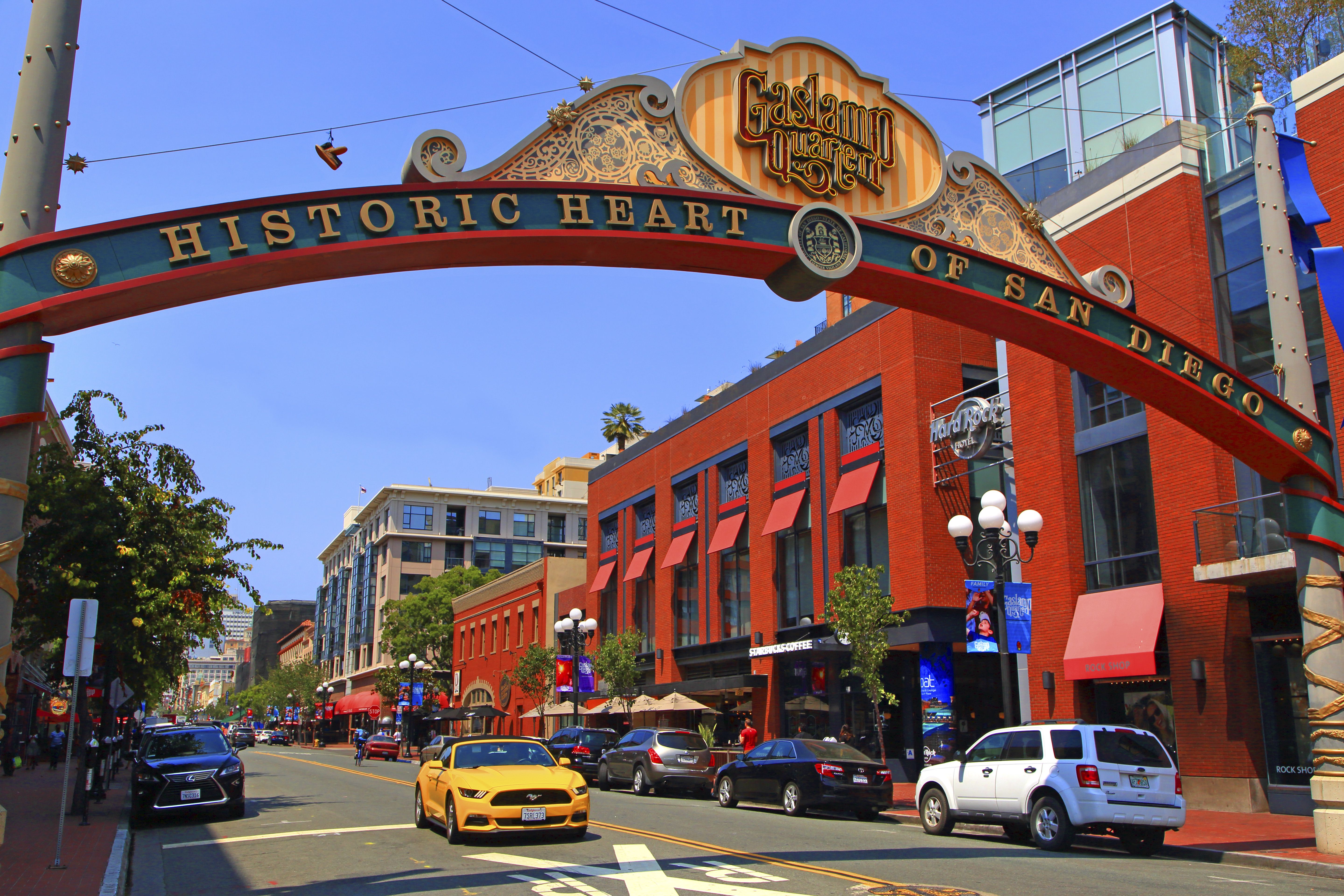 美国，加利福尼亚，圣地亚哥。具有历史意义的市中心。Gaslamp季度