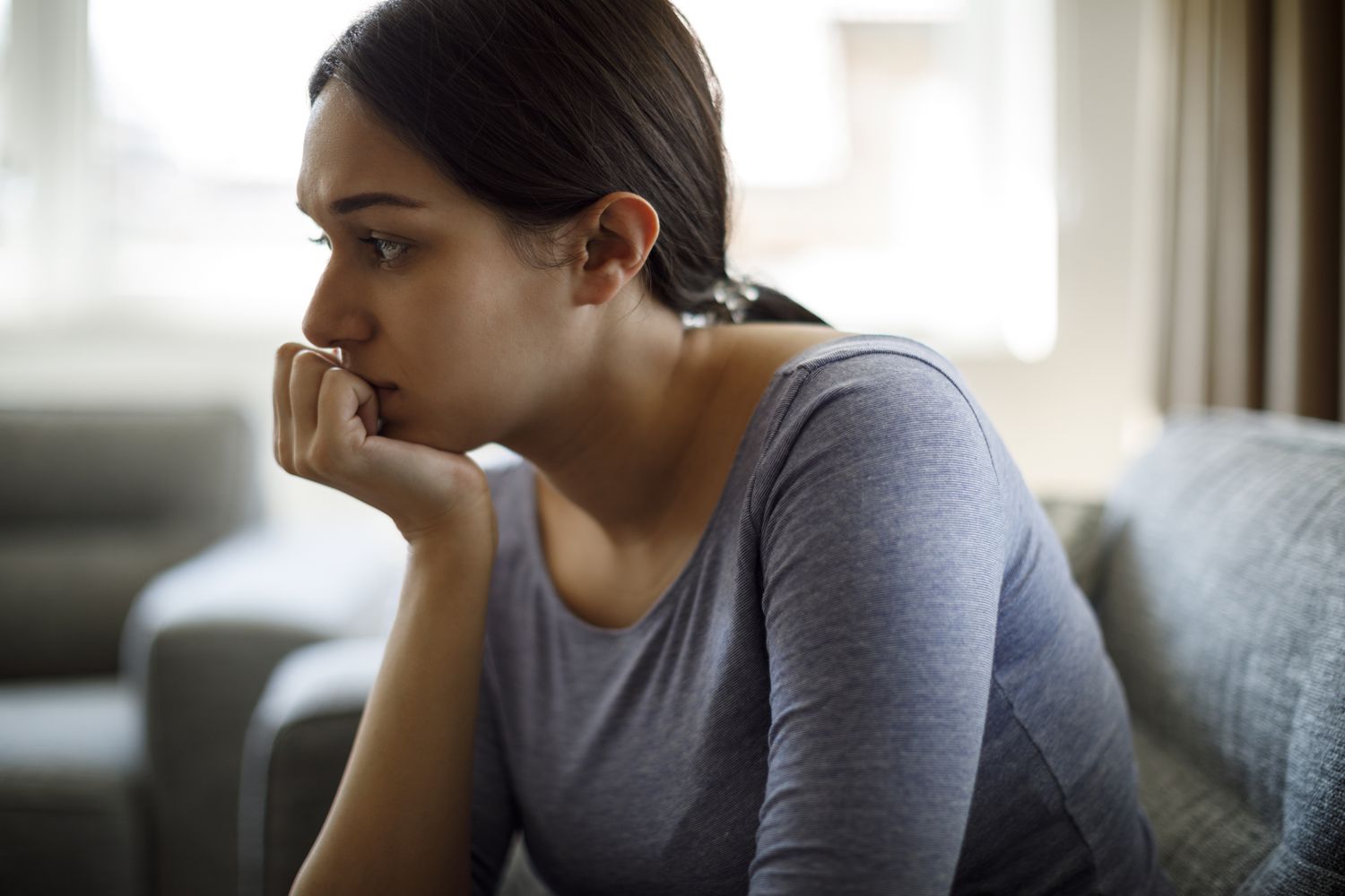 Pregnant woman feeling depressed